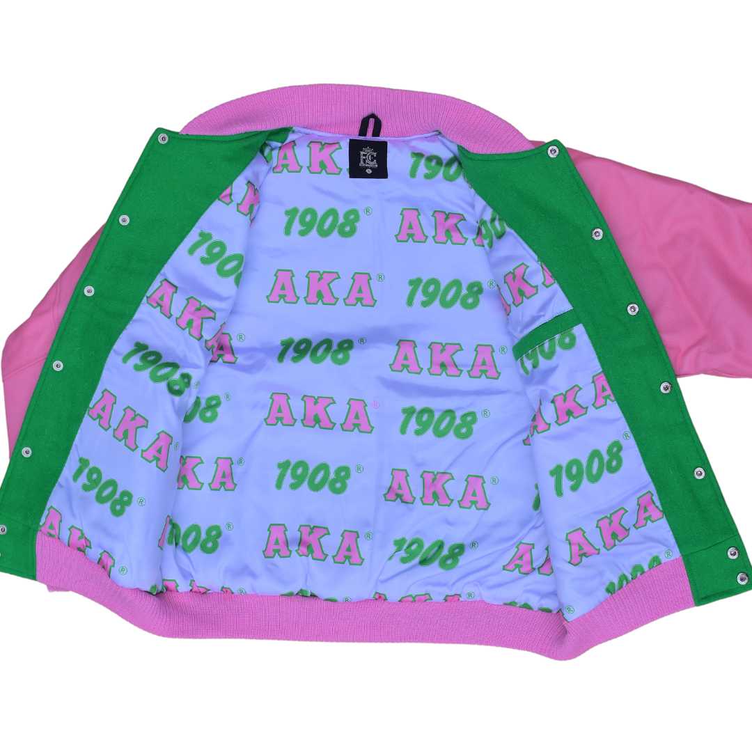 AKA Wool and Leather Letterman Jacket