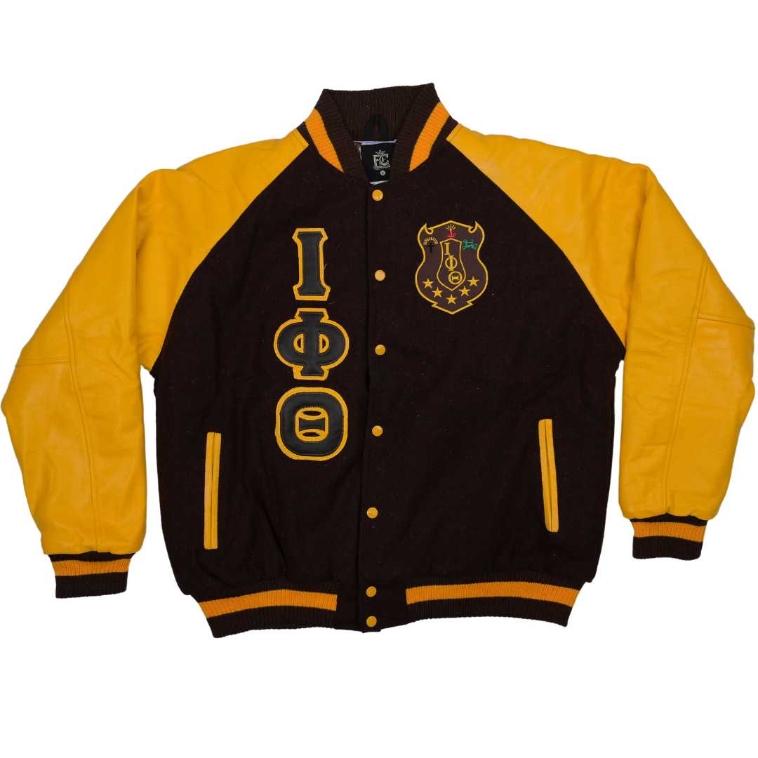 Iota Wool And Leather Letterman Jacket